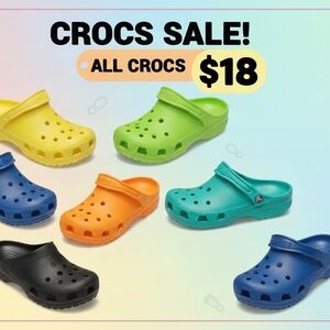 CROCS ON SALE MEN, WOMEN AND KIDS SIZES
